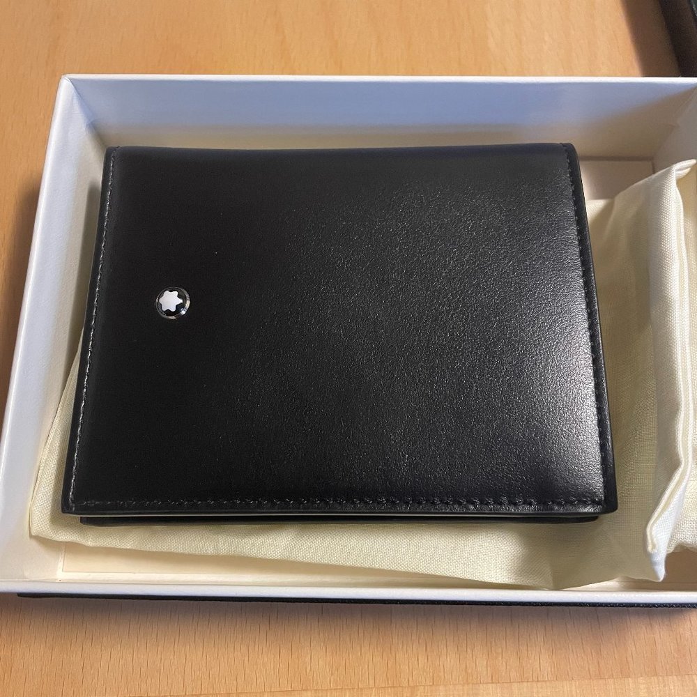 Montblanc Black Meisterstuck Compact Leather Wallet